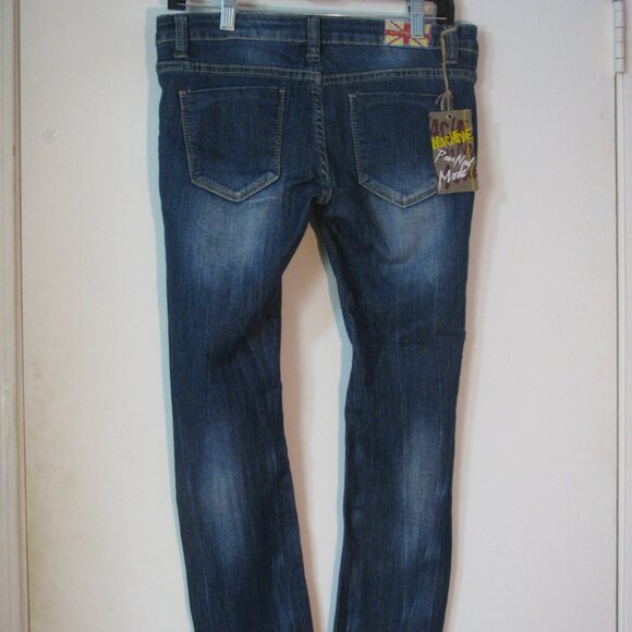 Machine Pour Neuf Mode Jeans Size 11 Juniors Tons of Bling Crystals Distressed - Picture 5 of 8